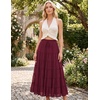 image:imageScarlet Darkness Womens Chiffon Maxi Skirts Renaissance Skirt with Pockets  Elastic High Waist ALine Long Flowy Tiered Skirts for Summer Casual Beach Vacation Ren Faire Cosplay CostumeDark Red