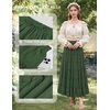 image:imageScarlet Darkness Womens Chiffon Maxi Skirts Renaissance Skirt with Pockets  Elastic High Waist ALine Long Flowy Tiered Skirts for Summer Casual Beach Vacation Ren Faire Cosplay CostumeEden Green