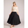 image:imageScarlet Darkness Womens Chiffon Maxi Skirts Renaissance Skirt with Pockets  Elastic High Waist ALine Long Flowy Tiered Skirts for Summer Casual Beach Vacation Ren Faire Cosplay CostumeBlack