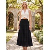 image:imageScarlet Darkness Womens Chiffon Maxi Skirts Renaissance Skirt with Pockets  Elastic High Waist ALine Long Flowy Tiered Skirts for Summer Casual Beach Vacation Ren Faire Cosplay CostumeBlack