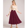 image:imageScarlet Darkness Womens Chiffon Maxi Skirts Renaissance Skirt with Pockets  Elastic High Waist ALine Long Flowy Tiered Skirts for Summer Casual Beach Vacation Ren Faire Cosplay CostumeDark Red
