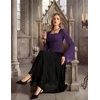 image:imageScarlet Darkness Womens Mesh Top 2026 Long Sleeve Renaissance Blouses  Sheer Bell Sleeves Peasant Tops Lace Square Neck Side Waist Ruched Slim Fit Dressy Casual Dating Party Daily OutfitsDeep Purple