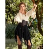 image:imageScarlet Darkness Womens Mini Skirts Renaissance Boho Tiered Layers Skort  Asymmetrical Hem Elastic Waist Ruffle Skort Flowy Y2k Fairy Goth Rave Outfits Country Concert Outfits CasualBlack