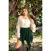 image:imageScarlet Darkness Womens Mini Skirts Renaissance Boho Tiered Layers Skort  Asymmetrical Hem Elastic Waist Ruffle Skort Flowy Y2k Fairy Goth Rave Outfits Country Concert Outfits CasualEden Green