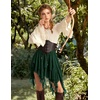 image:imageScarlet Darkness Womens Mini Skirts Renaissance Boho Tiered Layers Skort  Asymmetrical Hem Elastic Waist Ruffle Skort Flowy Y2k Fairy Goth Rave Outfits Country Concert Outfits CasualEden Green