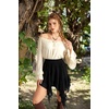image:imageScarlet Darkness Womens Mini Skirts Renaissance Boho Tiered Layers Skort  Asymmetrical Hem Elastic Waist Ruffle Skort Flowy Y2k Fairy Goth Rave Outfits Country Concert Outfits CasualBlack