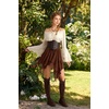 image:imageScarlet Darkness Womens Mini Skirts Renaissance Boho Tiered Layers Skort  Asymmetrical Hem Elastic Waist Ruffle Skort Flowy Y2k Fairy Goth Rave Outfits Country Concert Outfits CasualBrown Orange