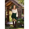image:imageScarlet Darkness Womens Mini Skirts Renaissance Boho Tiered Layers Skort  Asymmetrical Hem Elastic Waist Ruffle Skort Flowy Y2k Fairy Goth Rave Outfits Country Concert Outfits CasualEden Green