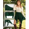 image:imageScarlet Darkness Womens Mini Skirts Renaissance Boho Tiered Layers Skort  Asymmetrical Hem Elastic Waist Ruffle Skort Flowy Y2k Fairy Goth Rave Outfits Country Concert Outfits CasualEden Green