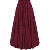 image:imageScarlet Darkness Womens Chiffon Maxi Skirts Renaissance Skirt with Pockets  Elastic High Waist ALine Long Flowy Tiered Skirts for Summer Casual Beach Vacation Ren Faire Cosplay CostumeDark Red