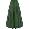 image:imageScarlet Darkness Womens Chiffon Maxi Skirts Renaissance Skirt with Pockets  Elastic High Waist ALine Long Flowy Tiered Skirts for Summer Casual Beach Vacation Ren Faire Cosplay CostumeEden Green