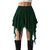 image:imageScarlet Darkness Womens Mini Skirts Renaissance Boho Tiered Layers Skort  Asymmetrical Hem Elastic Waist Ruffle Skort Flowy Y2k Fairy Goth Rave Outfits Country Concert Outfits CasualEden Green