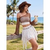image:imageScarlet Darkness Lace Mini Skirts for Women Renaissance Boho Short Skirt  Y2k High Waisted Asymmetrical Ruffle Hem for Country Concert Music Festival Ren Faire Pirate Costume WomenWhite
