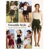 image:imageScarlet Darkness Lace Mini Skirts for Women Renaissance Boho Short Skirt  Y2k High Waisted Asymmetrical Ruffle Hem for Country Concert Music Festival Ren Faire Pirate Costume WomenWhite