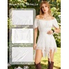 image:imageScarlet Darkness Lace Mini Skirts for Women Renaissance Boho Short Skirt  Y2k High Waisted Asymmetrical Ruffle Hem for Country Concert Music Festival Ren Faire Pirate Costume WomenWhite