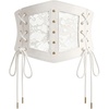 image:imageScarlet Darkness Renaissance Corset Belts for Women Pirate Goth Waist Belt  Lace Up Waist Ren Faire Accessories Back Elastic Western Underbust Medieval Viking Witch Halloween Costume for DressCoffee