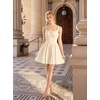 image:imageScarlet Darkness Corset Mini Dress Adjustable Straps Sundress with PocketsOyster White