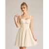 image:imageScarlet Darkness Lace Corset Mini Dress with Pocket Women Teens Grad OutfitCream
