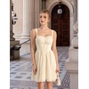 image:imageScarlet Darkness Lace Corset Mini Dress with Pocket Women Teens Grad OutfitCream