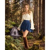 image:imageScarlet Darkness Mini Skirt for Women Renaissance Pirate Layered SkirtsBlue