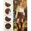image:imageScarlet Darkness Mini Skirt for Women Renaissance Pirate Layered SkirtsDark Brown