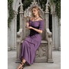 image:imageScarlet Darkness Off Shoulder Puff Sleeve Renaissance Cottage Pirate DressRose Purple