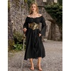image:imageScarlet Darkness Renaissance Costume Women Off Shoulder Long Sleeve DressBlack
