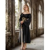 image:imageScarlet Darkness Renaissance Costume Women Off Shoulder Long Sleeve DressBlack