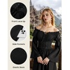 image:imageScarlet Darkness Renaissance Costume Women Off Shoulder Long Sleeve DressBlack