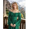 image:imageScarlet Darkness Renaissance Costume Women Off Shoulder Long Sleeve DressDark Green