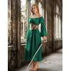image:imageScarlet Darkness Renaissance Costume Women Off Shoulder Long Sleeve DressDark Green