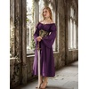 image:imageScarlet Darkness Renaissance Costume Women Off Shoulder Long Sleeve DressDeep Purple