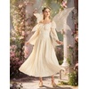 image:imageScarlet Darkness Renaissance Costume Women Off Shoulder Long Sleeve DressOyster White