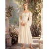 image:imageScarlet Darkness Renaissance Costume Women Off Shoulder Long Sleeve DressOyster White