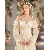 image:imageScarlet Darkness Renaissance Costume Women Off Shoulder Long Sleeve DressOyster White