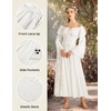 image:imageScarlet Darkness Renaissance Costume Women Off Shoulder Long Sleeve DressWhite
