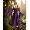 image:imageScarlet Darkness Renaissance Dress Women Peasant Medieval Pirate CostumeDark Purple
