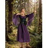 image:imageScarlet Darkness Renaissance Dress Women Peasant Medieval Pirate CostumeDark Purple