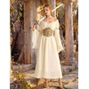 image:imageScarlet Darkness Renaissance Dress Women Peasant Medieval Pirate CostumeOyster White