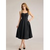 image:imageScarlet Darkness Women 2026 Corset Dress Milkmaid Slit Midi SundressBlack