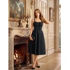 image:imageScarlet Darkness Women 2026 Corset Dress Milkmaid Slit Midi SundressBlack