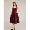 image:imageScarlet Darkness Women 2026 Corset Dress Milkmaid Slit Midi SundressBurgundy