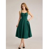 image:imageScarlet Darkness Women 2026 Corset Dress Milkmaid Slit Midi SundressForest Green