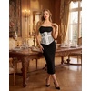 image:imageScarlet Darkness Women Corset Belt Renaissance Underbust Mesh Wide CorsetWhite