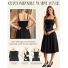 image:imageScarlet Darkness Women Corset Midi Dress Homecoming Cocktail Party SundressBlack