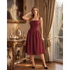 image:imageScarlet Darkness Women Corset Midi Dress Homecoming Cocktail Party SundressWine Red