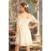 image:imageScarlet Darkness Women Renaissance Dress Mini Short Sleeve Fairy CostumeCream