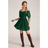 image:imageScarlet Darkness Women Renaissance Dress Mini Short Sleeve Fairy CostumeDark Green