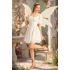 image:imageScarlet Darkness Women Renaissance Dress Mini Short Sleeve Fairy CostumeIvory White