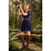 image:imageScarlet Darkness Women Renaissance Dress Mini Short Sleeve Fairy CostumeNavy